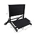 Ohuhu Stadium Chair, Bleacher Chairs with Back Support Stadium Chairs for Bleachers with Shoulder Straps and Hook Bleacher Seat for Sports Events Baseball Soccer Outdoor Indoor Kayak Boat