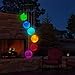 Kohree Crystal Ball Solar Wind Chimes Outdoor, Waterproof Solar Powered LED Color Changing Lamp Hanging Crystal Ball Wind Chimes Lights for Thanksgiving Patio Decoration