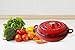 Enameled Cast Iron Covered Casserole-Caribbean (3 Quarts), Red - Utopia Kitchen