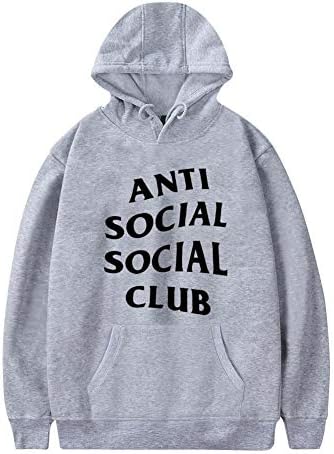 Womens Hooded Anti Social Social Club Sweatshirt Sweater Pullover Fleece Hoodie