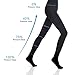 MEILYLA 20-30 mmHg Gradient Compression Stockings Pantyhose Therapeutic Firm Support Closed Toe Black L