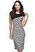 Fashion New Sexy Women Striped Cocktail Bandage Bodycon Sheath Midi Pencil Dress