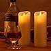 Battery Candles, Flickering Flameless Candles Set of 2 x 7 Battery Operated Candles Real Wax Pillar with Remote Timer By Comenzar