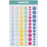 Craftelier - Enamel Dots Summer | Mini Self-Adhesive Stickers with Pearlescent Finish for Scrapbooking and Crafting Projects | Includes 72 Coloured Pieces