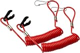 KeylessOption PWC Jet Ski WaveRunner Key Lanyard Stop Kill Switch Safety for Yamaha (Pack of 2)