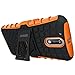 Moto G4 Case, Moto G4 Plus Case - OEAGO [Shockproof] [Impact Protection] Tough Rugged Dual Layer Protective Case Cover with Kickstand for Motorola Moto G4 / G4 Plus (Moto G Plus, 4th Gen) - Orange