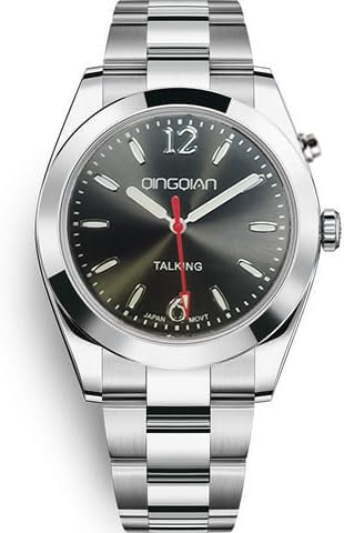 QINGQIAN English Voice Talking Watch for Blind,Visually impaired or Elderly,Men's Size
