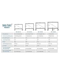 Silver Ticket Pantalla proyectora de películas para interiores exteriores, material blanco