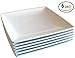 CAC China Wholesale & Bulk Square Ceramic Dinner Plates with Flared Edges 8.5 inches, Set of 6, White, 6-Pack