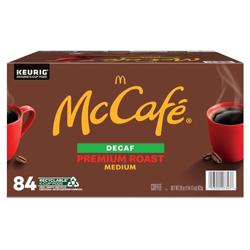 MCCAFE PREMIUM ROAST DECAF, KEURIG SINGLE SERVE K-CUP PODS, MEDIUM ROAST COFFEE PODS, 84 COUNT