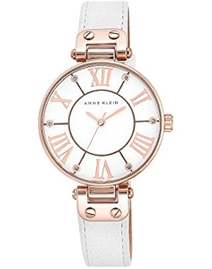 Women's Rose Goldtone Leather Strap Watch