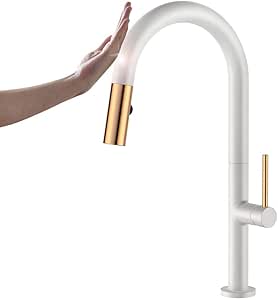 Touchless Kitchen Faucet with Pull Down Sprayer Copper ...