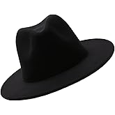 Black Classic Wool Blend Jazz Hat Manhattan Short Brim Flat Top Fedora Hat Church Derby Cap Trilby Retro Beanie