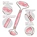 Rose Quartz Roller Jade Roller for Face - Natural Crystal Quartz Facial Face Roller Massager Face Gemstone Healing Toning Skincare Tool for Anti Aging Wrinkle Removal Slim Face(Pink Color)