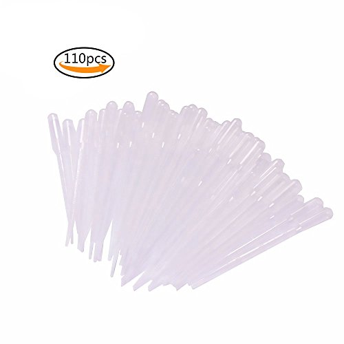 Teenitor 3ml Pipette, Top Quality Disposable Pipettes Transfer Pipettes 3ml Eye Dropper For Essential Oil Pipette Makeup Tool 110pcs