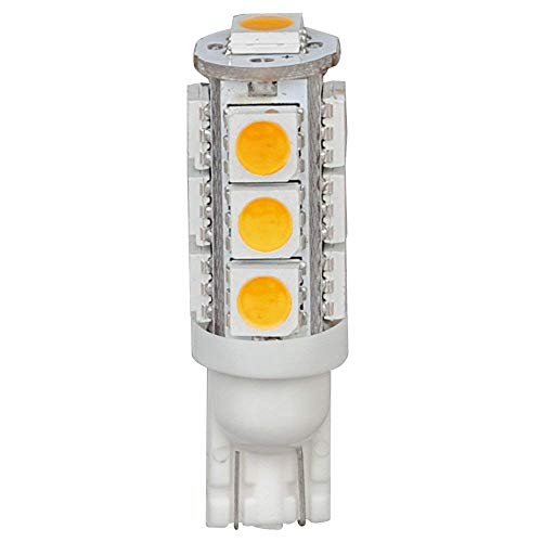 HERO-LED  T10WG13T-WW 12V DC T10 Wedge 194 921 168 Ultra Bright 13-LED 5050 SMD LED Bulb, 20-Pack, Warm White/Soft White 3000K