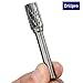 Drillpro 5pcs x 1/4'' Head Tungsten Carbide Rotary Point Burrs Die Grinder 6mm Shank Cutter