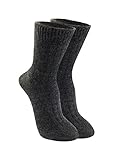 MO-KO-KO - Women's Comfortable Cozy Grey Outdoor Warm Winter Fluffy Fuzzy Soft Merino Black Wool Socks For Women 1 Pair - 6-10 (Gray)