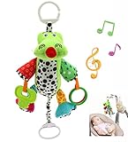 eurofield Baby Musical Plush Toy Crocodile Animal Kids Toy,Travel Activity Plush Toy with Soft Teether for Boys Girls（Musical Style