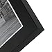 ONE WALL Tempered Glass 5x7 Picture Frame with Mats for 4x6 Photo, Black Wood Frame for Wall and Tabletop - Mounting Hardware Included