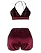 I wish Women's Nightshirt Sexy Lingerie Silky 2pcs Sleepwear