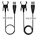 2Pcs Fitbit Alta HR Charger with Reset Button ( 55cm, 100cm), EveShine Replacement USB Charger Charging Cable Cradle Dock Adapter for Fitbit Alta HR Heart Rate Fitness Wristband