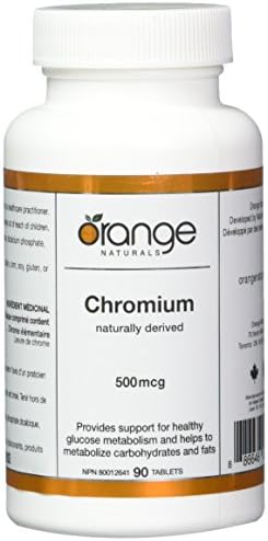 Orange Naturals Chromium 500 mcg, 90 Count