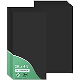Gigrwiin Smooth Black Drop Ceiling Tile 2ft x 4ft, PVC Ceiling Panel &ndash; Waterproof, Washable and Fire-Rated - High-Grade PVC -Easy Drop-in Installation(80 sq.ft.)-Package of 10 Tiles