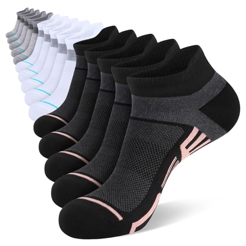 shnn 10/15 Pairs Womens Ankle Socks Lightweight Breathable Casual Low Cut Socks for Women With Heel Tab