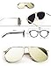 O2 Eyewear 97025 Premium Oversized Flat Aviator Mirrored Sunglass Womens Mens