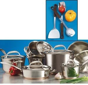 18 10 Kirkland Signature Stainless Steel 16 Piece Professional Cookware Set Wtih Copper Bonded 5 Ply Base Amazon Ca Home Kitchen