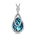 J.NINA Sapphire Alpine Lakes Pendant Necklace for Mothers Day Jewelry with Crystals Anniversary Birthday Gift for Girlfriend Wife Daughter Mother Sister Niece