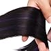 SEIKEA Clip in Ponytail Extension Wrap Around Long Straight Hair Extension 28 Inch Synthetic Hairpiece - Black (Dark Purple Highlight)
