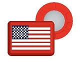 BibBits Magnetic Race Bib Holders - USA Flag, Red