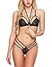 Avidlove Women's Sexy Strappy Lingerie Set Open Cup Halter Lace Babydoll,Black,Large