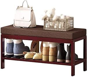 LXD Zapatero, Banco Nogal Asiento de madera Organizador de