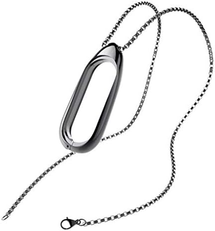 Lyperkin Strap Compatible with Xiaomi Mi Band 3 Necklace, Premium Stainless Steel Pendant Replacement Band Accessories Activity Bracelet for Xiaomi Mi Band 3