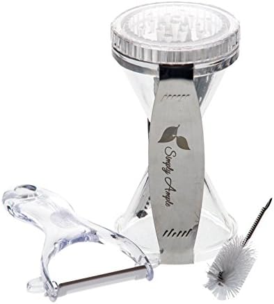 Simply Ample Spiral Vegetable Slicer Complete Bundle Vegetable Cutter Zucchini Pasta Noodle, Clear