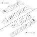 Maledan Sport Bands for Fitbit Charge 2 with Air Holes, White Small