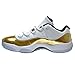 Air Jordan 11 Retro Low Men's Shoes White/Metallic Gold Coin/Black 528895-103