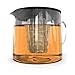 Glass Teapot with Tea Infuser - Stovetop Safe Clear Glass Teapot with Removable Strainer - Perfect for Blooming Tea, Loose Leaf and Other Herbal Teas