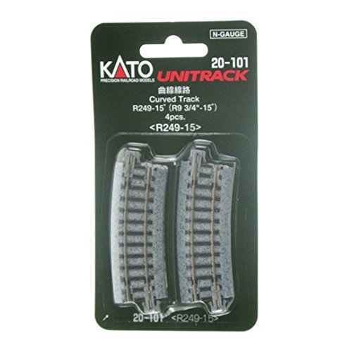 Kato 20-101 N Unitrack 9.75 Radius 15 deg Curve 4pcs