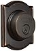 Schlage F93CAM716ACCLH Camelot Inactive Handleset with Accent Left-handed Lever, Aged Bronze