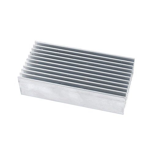 uxcell Aluminum Heatsink Heat Diffuse Cooling Fin 80mmx40mmx20mm Silver Tone
