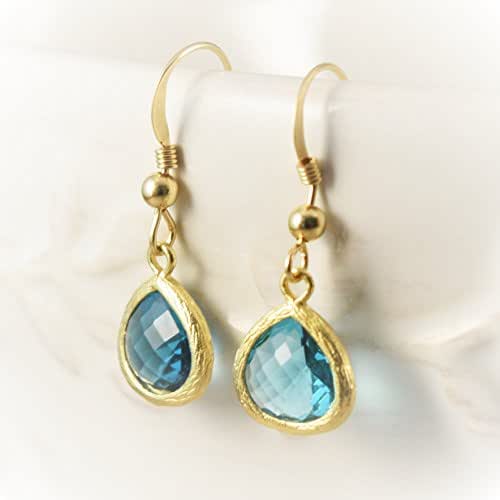 Romantic Blue Earrings gift, romantic blue earrings for girlfriend, Wedding blue