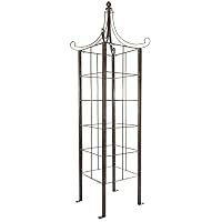 H Potter Trellis Obelisk for Climbing Plant Large Garden Wrought Iron Ornamental for Patio Deck