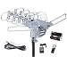 McDuory Amplified Digital Outdoor HDTV Antenna 150 Miles Long Range - 360 Degree Rotation Infrared Control - Tools Free Installation - Support 2 TVs