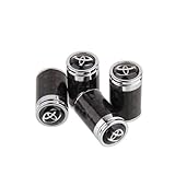 CzlpV 4pcs Carbon Fiber Auto Car Wheel Tire Air Valve Caps Stem Cover fit for Toyota (Black)