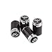 CzlpV 4pcs Carbon Fiber Auto Car Wheel Tire Air Valve Caps Stem Cover fit for Toyota (Black)