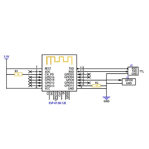 2pcs ESP8266 ESP-12F Serial WiFi Model for Arduino Wireless Transceiver Remote Port Network Development Board (ESP-12F)